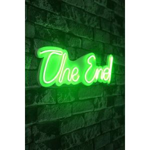 Decoratiune luminoasa LED, The End, Benzi flexibile de neon, DC 12 V, Verde imagine