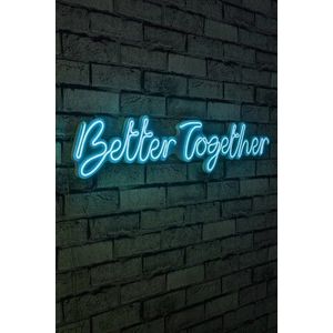 Decoratiune luminoasa LED, Better Together, Benzi flexibile de neon, DC 12 V, Albastru imagine