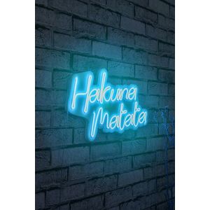 Decoratiune luminoasa LED, Hakuna Matata, Benzi flexibile de neon, DC 12 V, Albastru imagine