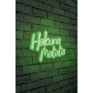 Decoratiune luminoasa LED, Hakuna Matata, Benzi flexibile de neon, DC 12 V, Verde imagine