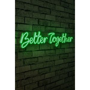 Decoratiune luminoasa LED, Better Together, Benzi flexibile de neon, DC 12 V, Verde imagine