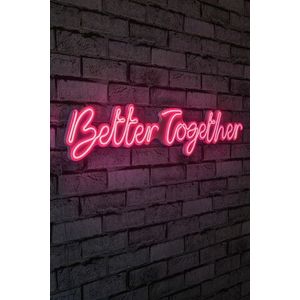 Decoratiune luminoasa LED, Better Together, Benzi flexibile de neon, DC 12 V, Roz imagine