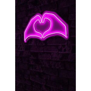 Decoratiune luminoasa LED, Sweetheart, Benzi flexibile de neon, DC 12 V, Roz imagine