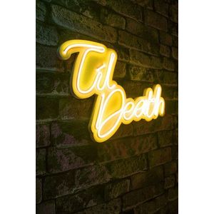 Decoratiune luminoasa LED, Til Death, Benzi flexibile de neon, DC 12 V, Galben imagine