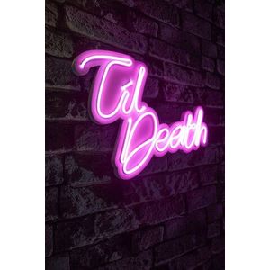 Decoratiune luminoasa LED, Til Death, Benzi flexibile de neon, DC 12 V, Roz imagine