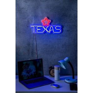 Decoratiune luminoasa LED, Texas Lone Star Red, Benzi flexibile de neon, DC 12 V, Rosu albastru imagine