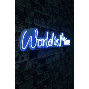 Decoratiune luminoasa LED, World is Mine, Benzi flexibile de neon, DC 12 V, Albastru imagine