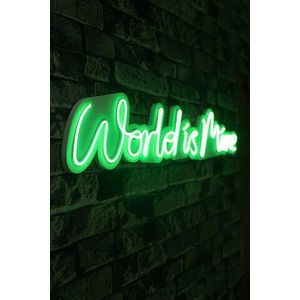 Decoratiune luminoasa LED, World is Mine, Benzi flexibile de neon, DC 12 V, Verde imagine