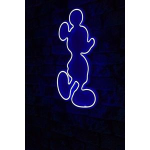 Decoratiune luminoasa LED, Mickey Mouse, Benzi flexibile de neon, DC 12 V, Albastru imagine