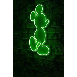 Decoratiune luminoasa LED, Mickey Mouse, Benzi flexibile de neon, DC 12 V, Verde imagine