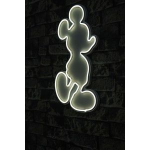 Decoratiune luminoasa LED, Mickey Mouse, Benzi flexibile de neon, DC 12 V, Alb imagine