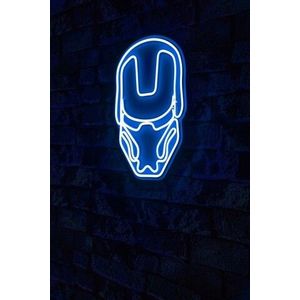 Decoratiune luminoasa LED, Iron Man, Benzi flexibile de neon, DC 12 V, Albastru imagine