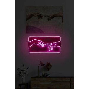 Decoratiune luminoasa LED, Creation of Adam, Benzi flexibile de neon, DC 12 V, Roz imagine