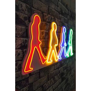 Decoratiune luminoasa LED, The Beatles, Benzi flexibile de neon, DC 12 V, Multicolor imagine