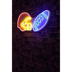 Decoratiune luminoasa LED, NFL Football Blue, Benzi flexibile de neon, DC 12 V, Multicolor imagine