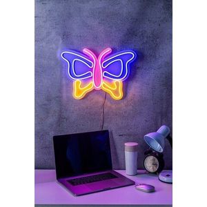 Decoratiune luminoasa LED, Butterfly, Benzi flexibile de neon, DC 12 V, Multicolor imagine
