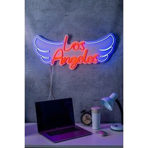 Decoratiune luminoasa LED, Los Angeles, Benzi flexibile de neon, DC 12 V, Rosu albastru imagine