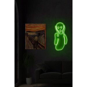 Decoratiune luminoasa LED, Scream, Benzi flexibile de neon, DC 12 V, Verde imagine