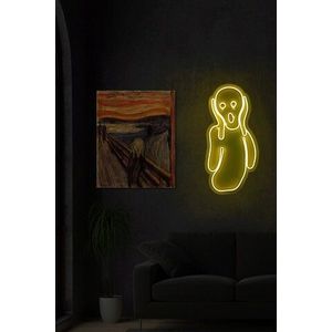 Decoratiune luminoasa LED, Scream, Benzi flexibile de neon, DC 12 V, Galben imagine