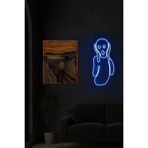 Decoratiune luminoasa LED, Scream, Benzi flexibile de neon, DC 12 V, Albastru imagine