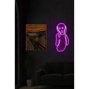Decoratiune luminoasa LED, Scream, Benzi flexibile de neon, DC 12 V, Roz imagine