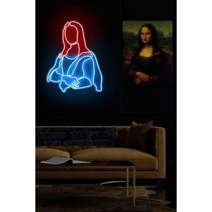 Decoratiune luminoasa LED, Mona Lisa, Benzi flexibile de neon, DC 12 V, Rosu albastru imagine