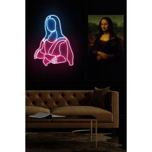 Decoratiune luminoasa LED, Mona Lisa, Benzi flexibile de neon, DC 12 V, Roz / Albastru imagine