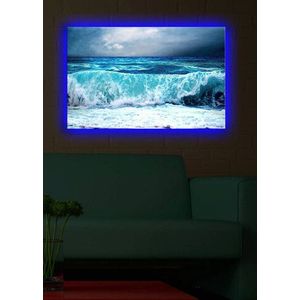 Tablou decorativ cu lumina LED, 4570DACT-15, Canvas, Dimensiune: 45 x 70 cm, Multicolor imagine
