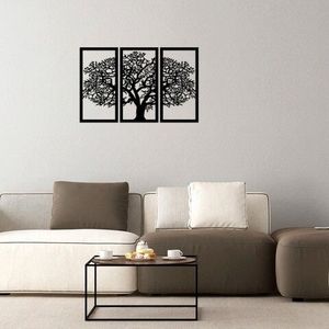 Decoratiune de perete, Ağaç 5, Lemn, 105 x 66 cm, Negru imagine