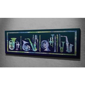 Tablou decorativ, PC074, Canvas, 30 x 80 cm, Multicolor imagine