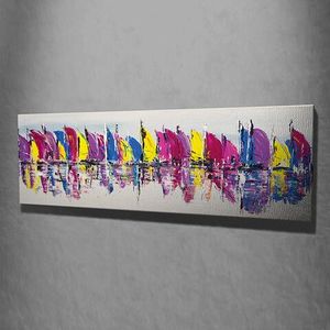 Tablou decorativ, PC92, Canvas, 30 x 80 cm, Multicolor imagine