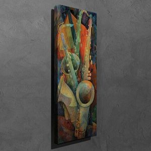 Tablou decorativ, PC98, Canvas, 30 x 80 cm, Multicolor imagine