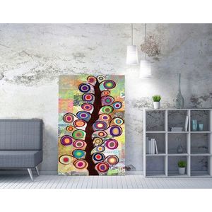Tablou decorativ, WY91 (70 x 100), 50% bumbac/50% poliester, Lemn, Multicolor imagine