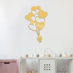 Decoratiune de perete, Balloons, Metal, Dimensiune: 21 x 35 cm, Auriu imagine