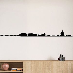 Decoratiune de perete, Toulouse Skyline, Metal, Dimensiune: 120 x 10 cm, Negru imagine