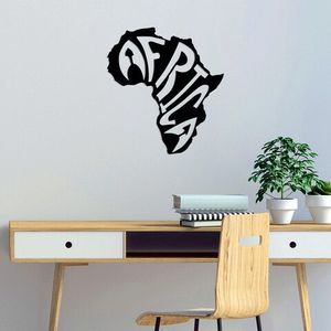 Decoratiune de perete, Africa, Metal, Dimensiune: 64 x 70 cm, Negru imagine