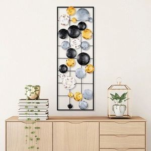 Decoratiune de perete, Camber, Metal, 90 x 32 x 4 cm, Multicolor imagine