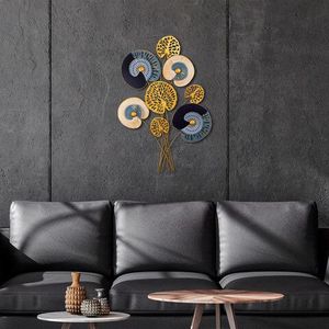 Decoratiune de perete, Grape Vine, Metal, Dimensiune: 68 x 100 cm, Multicolor imagine