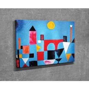 Tablou decorativ, DC280, Canvas, Lemn, Multicolor imagine