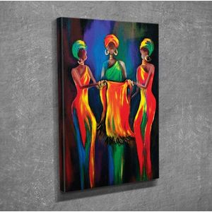 Tablou decorativ, DC360, Canvas, Lemn, Multicolor imagine