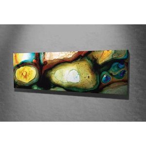 Tablou decorativ, PC158, Canvas, Lemn, Multicolor imagine