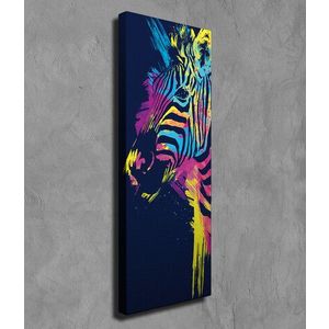 Tablou decorativ, PC166, Canvas, Lemn, Multicolor imagine