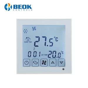 Termostat cu fir pentru aer conditionat BeOk TDS23WiFi-AC, Aplicatia mobila Smart Life, Compatibil cu sisteme HVAC imagine