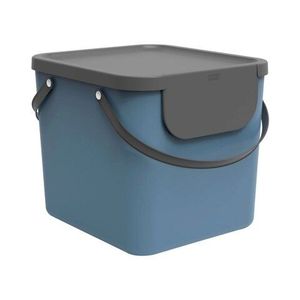 Cos de gunoi pentru colectare selectiva Albula, Rotho, 40 L, plastic, albastru imagine