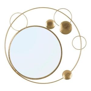 Oglinda decorativa Planet, Mauro Ferretti, 90x83 cm, fier, auriu imagine