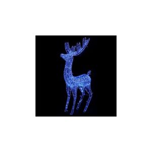 Ren de Craciun, albastru, 250 LED-uri, 180 cm, acril imagine