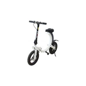 Bicicleta electrica pliabila Breckner 10 A PRO, 350 W, 10Ah, alba, roti 14, autonomie 20-32 km, greutate neta/bruta 20/22.5 kg imagine