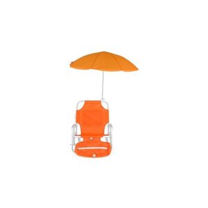 Scaun cu parasolar si geanta frigorifica KIDS BEACH, portocaliu imagine
