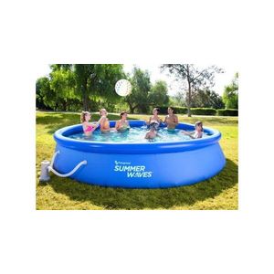 Piscină Instant Family Summer Waves, cu inel gonflabil, 366 x 76cm (pompă filtrare inclusă) imagine