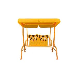 Balansoar tigrisor pentru copii, galben, 115 x 75 x 110 cm imagine